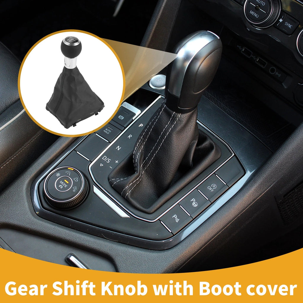 5 Speed Manual Gear Shift Knob with Boot for Audi A3 (2004–2013)