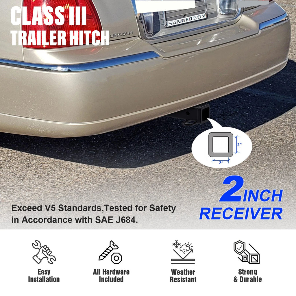 Towing Hitch Receiver Class 3 for Lincoln Town Car (1981-2011)