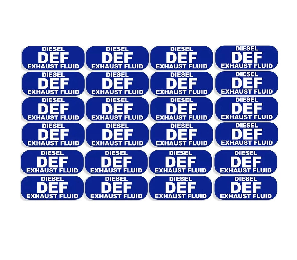 24Pcs DEF Diesel Exhaust Fluid Sticker Decal for Universal Use