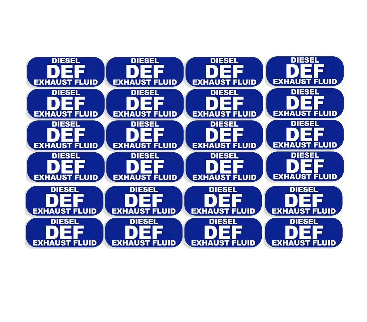 24Pcs DEF Diesel Exhaust Fluid Sticker Decal for Universal Use