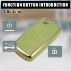 3 Button Remote Key Fob Case for Volkswagen Jetta Eos (2006–2015)