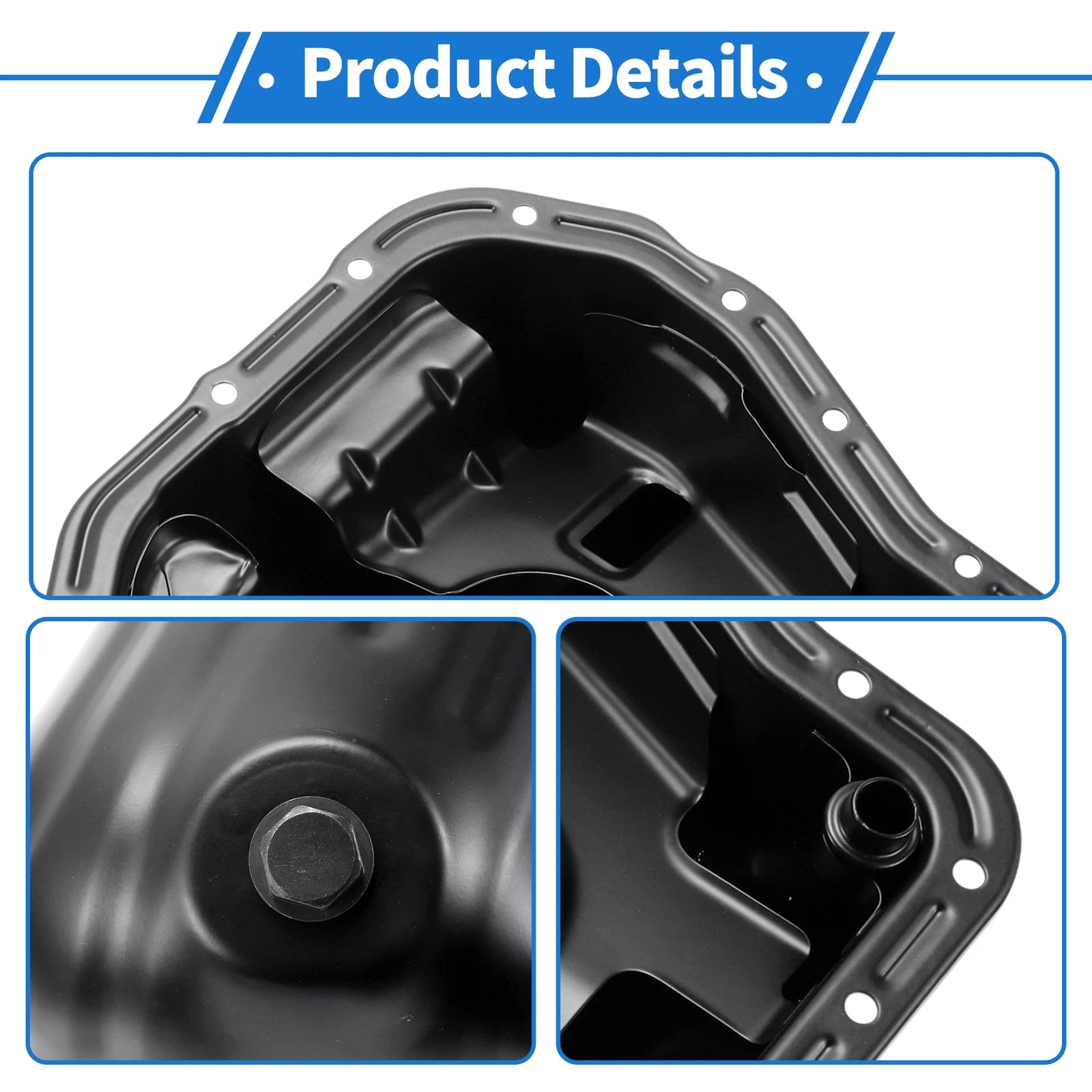 1 Pc Engine Oil Pan No. 11109AA093 for Subaru Forester (1999–2005) Iron Black
