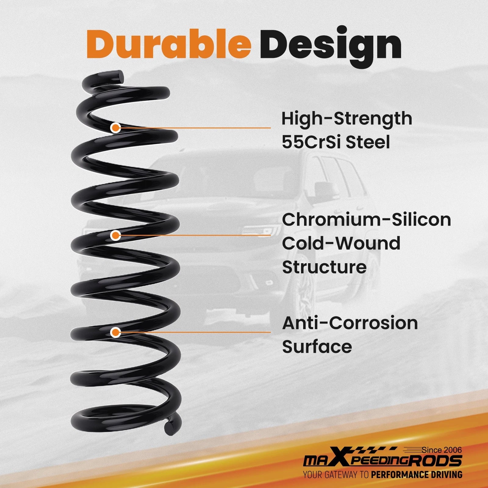 3" Front Suspension Lowering Springs for Silverado Sierra 1500 (2019-2022)