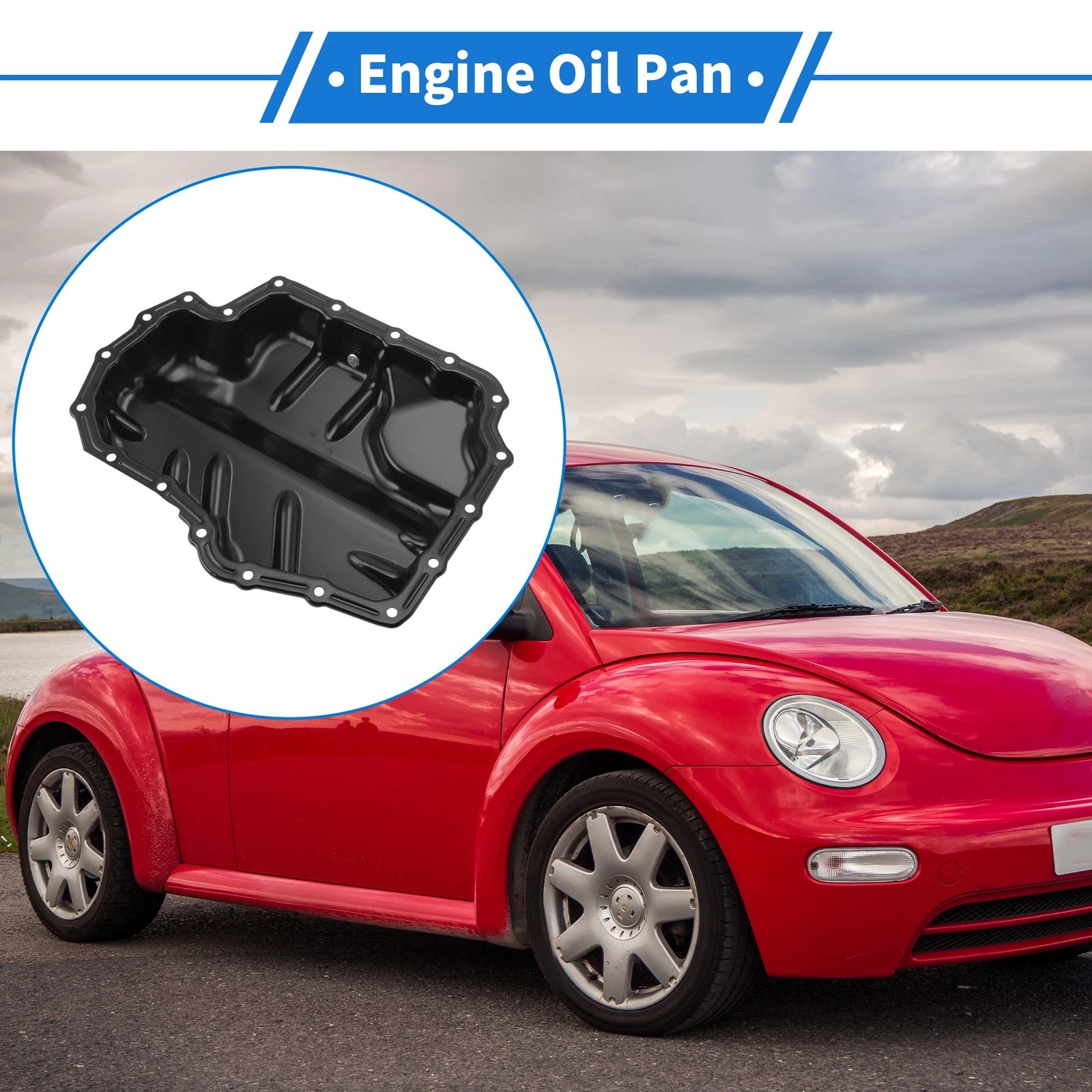 Engine Oil Pan for Volkswagen Beetle (1998–2004) No.01M321359 Iron Black