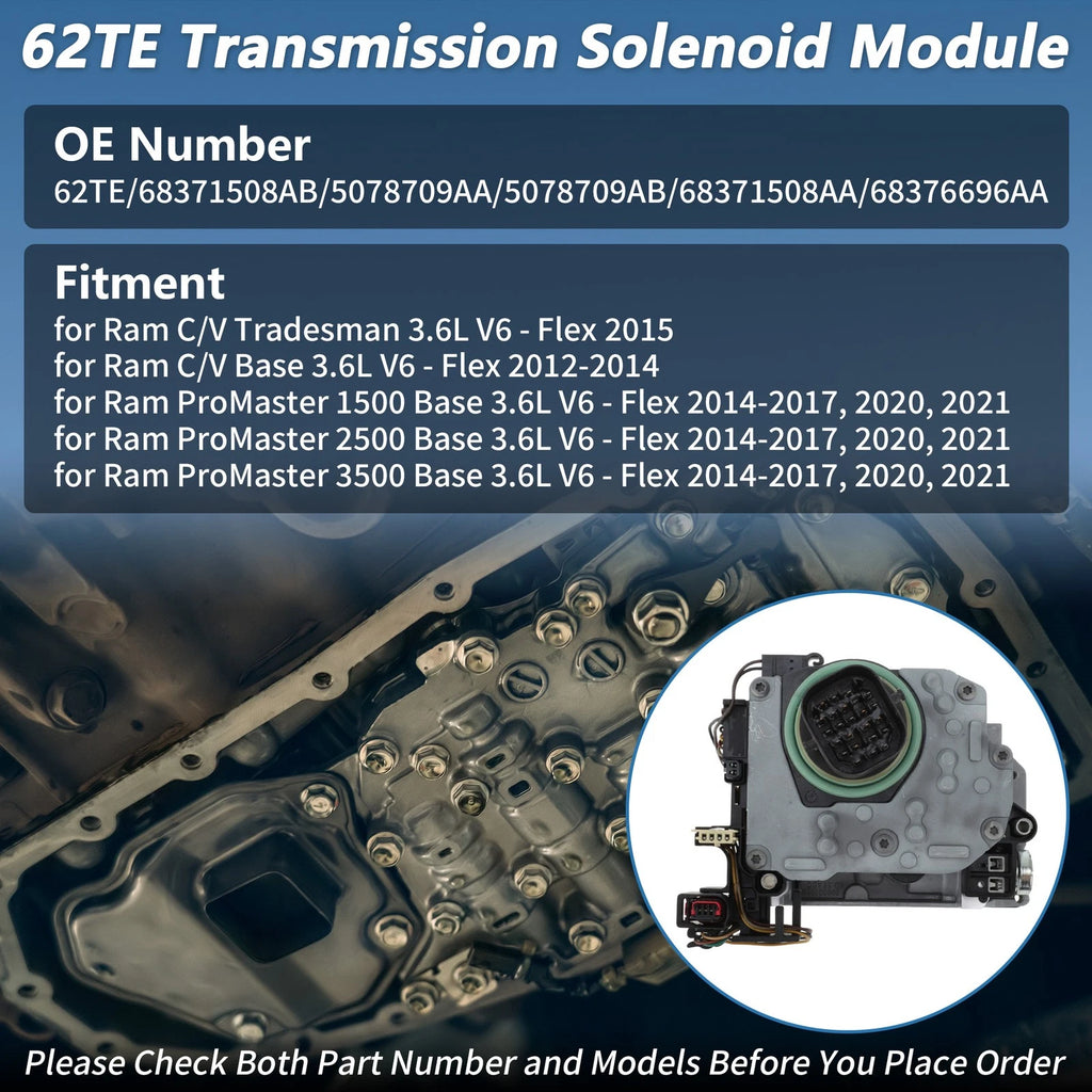 62TE Transmission Valve Body Solenoid for Dodge (No.68371508AB/5078709AA)