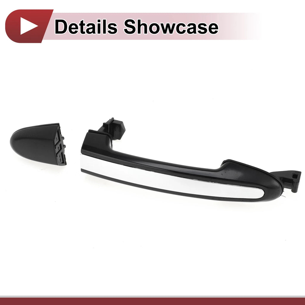 Car Door Handles Grip for Hyundai Santa Fe (2013–2018) No. 836522B000 Black Silver Tone