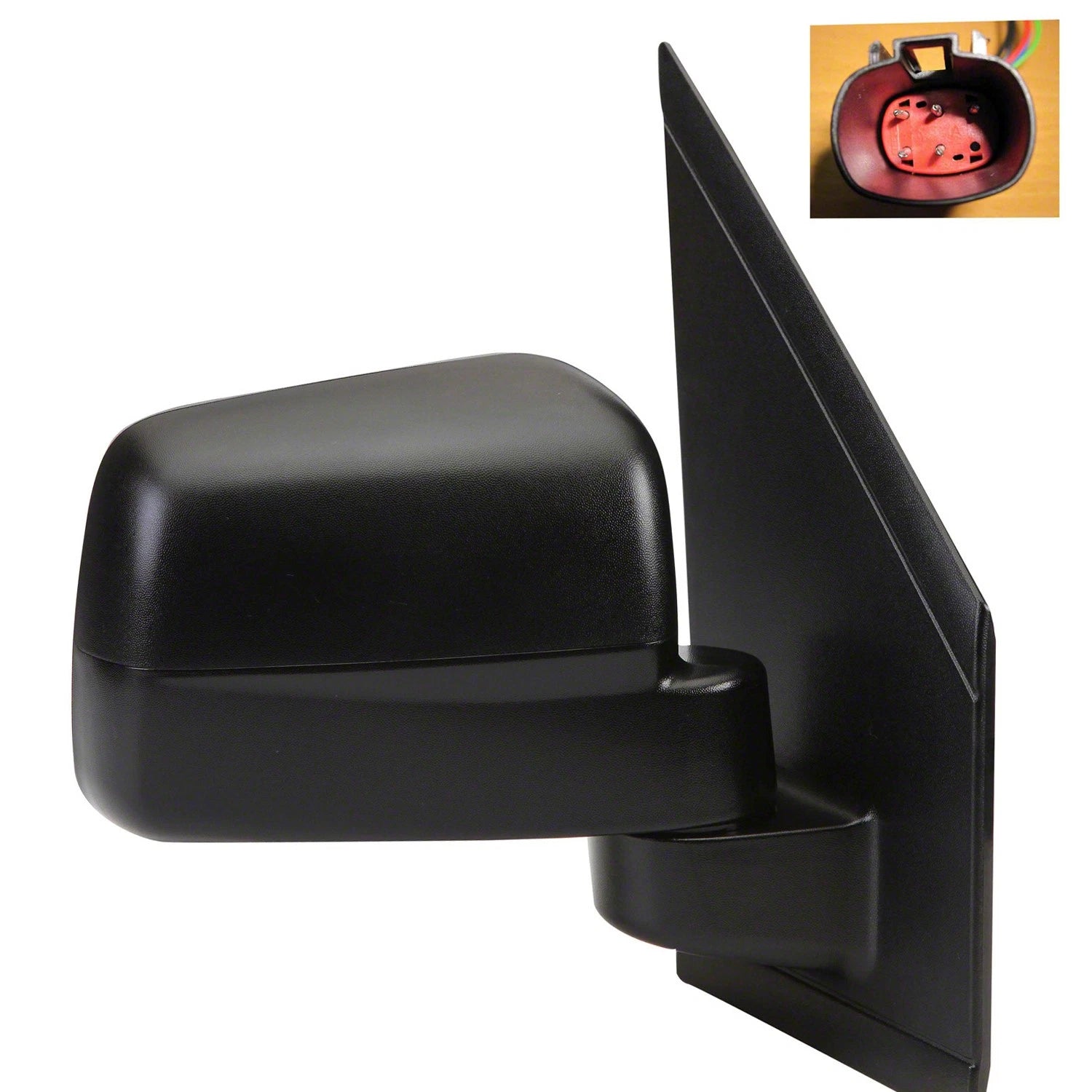 Passenger Side Power Door Mirror Replacement Textured Heated Glass for