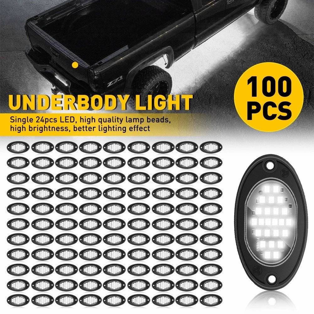 Set of 4 White LED Rock Lights for Jeep Truck SUV (Universal)