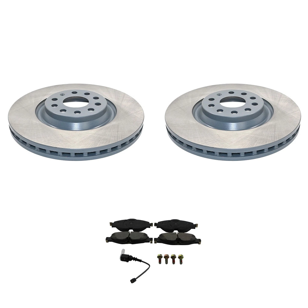 DuraGo Front Rotors & Bosch QuietCast Ceramic Brake Pads Kit for Audi A3 (2006–2013)