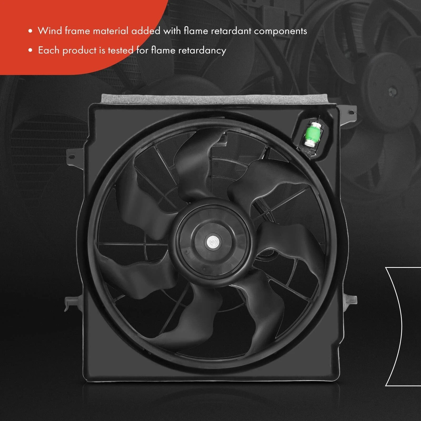 Cooling Fan Assembly with Shroud for Hyundai Sonata, Kia Optima (2014)