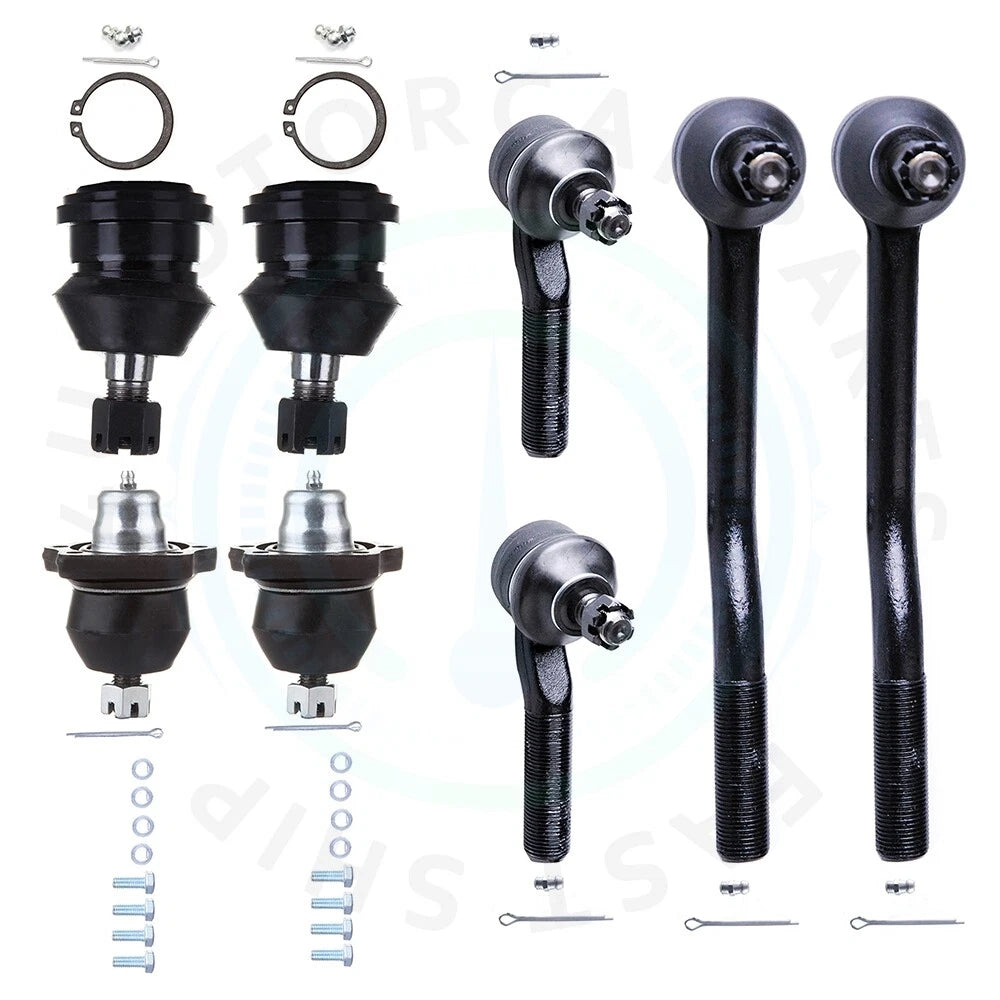 Set of 8 Ball Joints and Tie Rod Ends for Nissan Pickup (1995–1997)