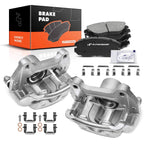 Front Brake Calipers + Brake Pads for Buick Regal (2011–2017) & Chevy Equinox (2010–2017)