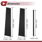 Set of 6 Door Pillar Window Trim for Ford Explorer (2020–2023) Black