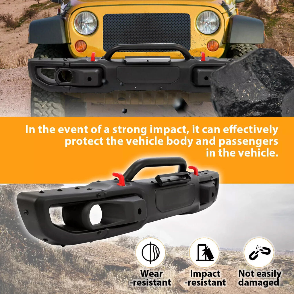 Front Bumper Steel for Jeep Wrangler JK (2007–2018) 10th Anniversary Style