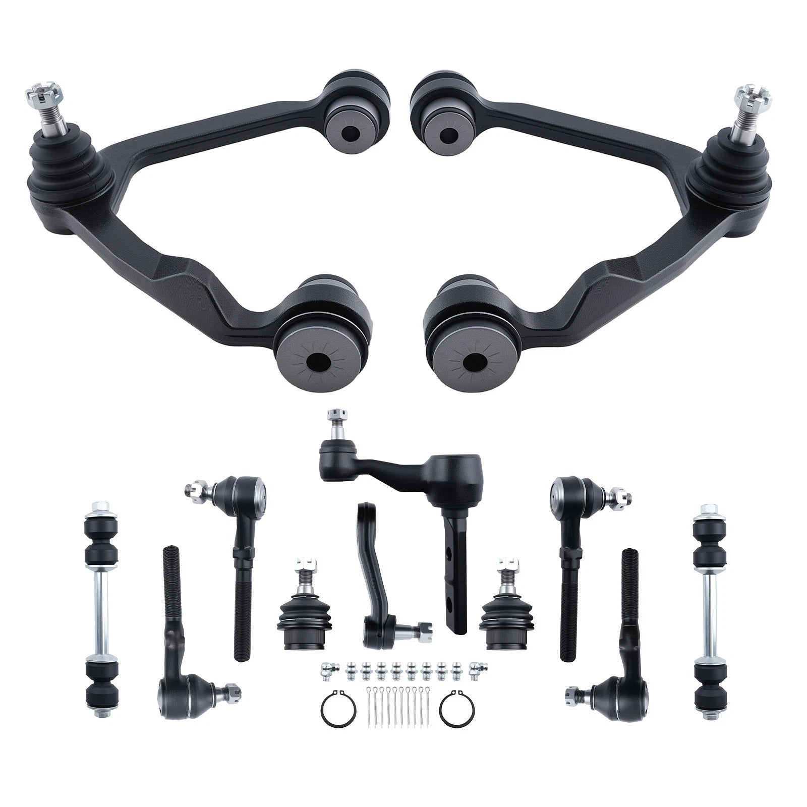 12PC Front Upper Control Arm Stabilizer Tie Rod ES3366 for Ford F-150 (1997–2003)