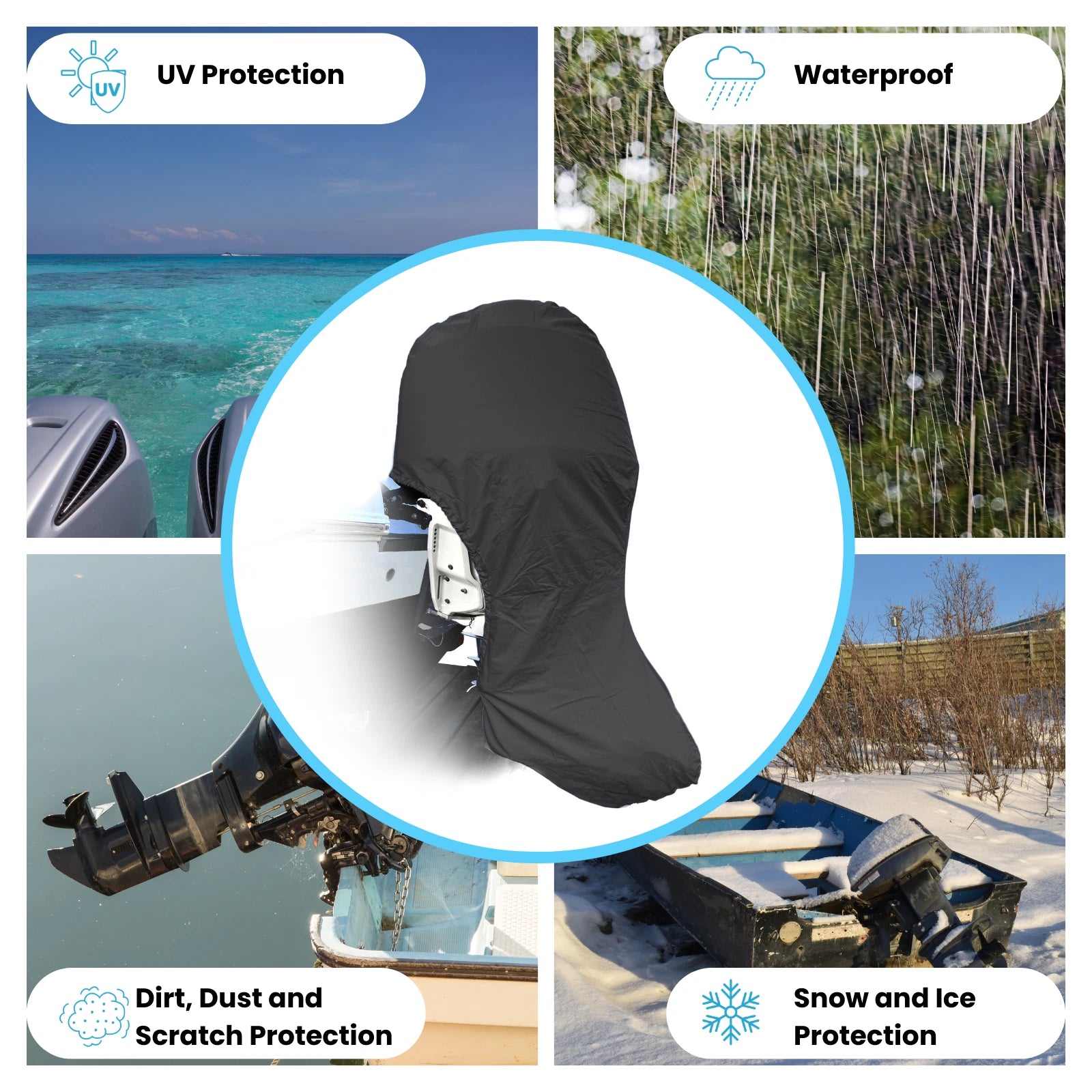 Outboard Motor Engine Storage Cover for Mercury 75 80 EFI (20")