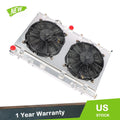 2-Row Aluminum Racing Radiator with 12V Fan Shroud for Subaru Impreza WRX STI (2002–2007)