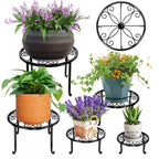 Set of 5 Heavy Duty Metal Plant Stands for Outdoor Indoor Use
