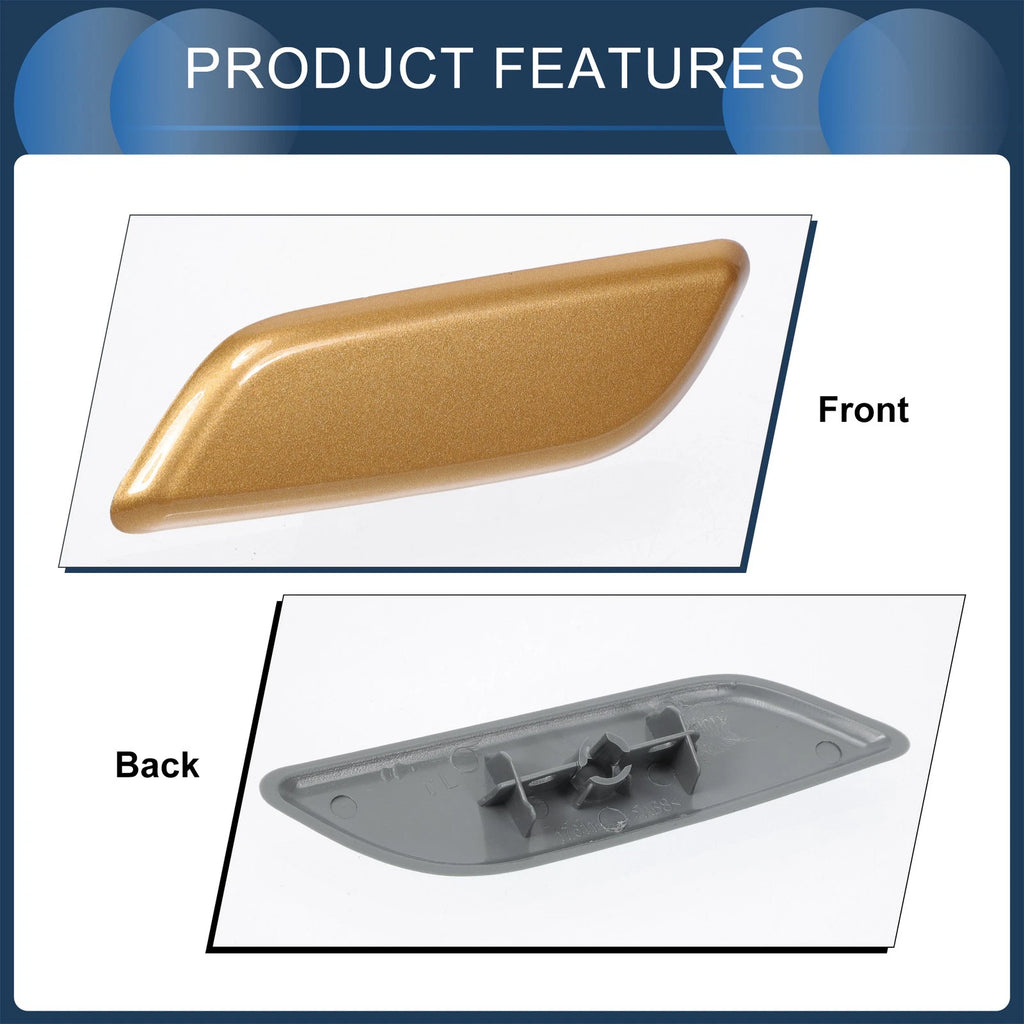 Front Left Washer Nozzle Cover Cap for Honda Accord VIII (2011–2013) Gold Tone