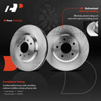 Set of 2 Front Brake Rotors & Pads for Buick Lucerne (2006–2011)