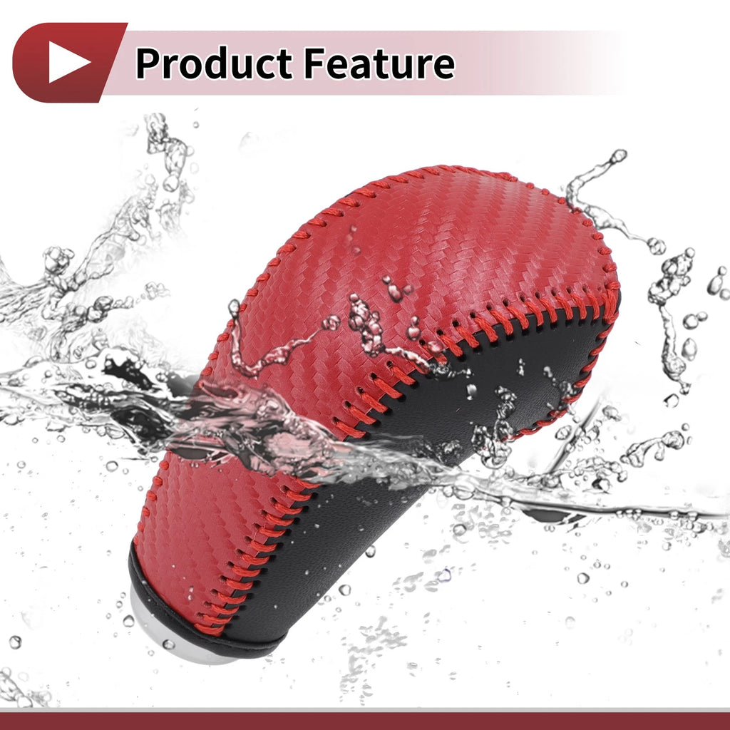 Gear Shift Knob Cover for Subaru Forester (2014–2017) Red Carbon Fiber