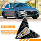 Gloss Black Rear Window Louver Shutter Cover for Hyundai Sonata (2020–2023)