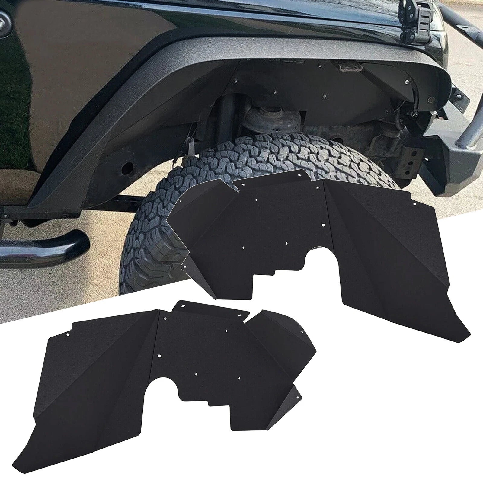 Front Inner Fender Liners for Jeep Wrangler JK JKU (2007–2018)
