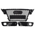 Grille and Bumper Fog Light Bezel for Audi A4 (2009-2012) Honeycomb Style