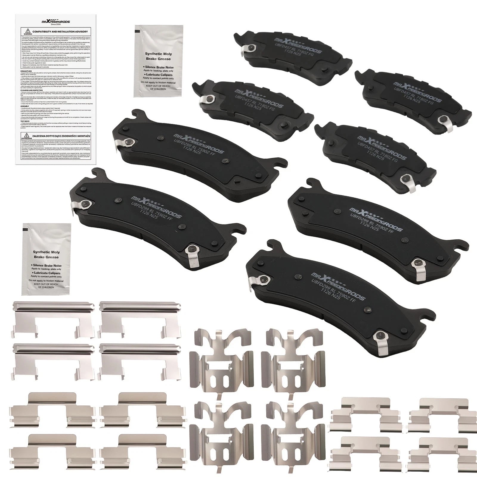 Ceramic Brake Pads Kit for Chevrolet Tahoe/GMC Yukon (2000–2001)