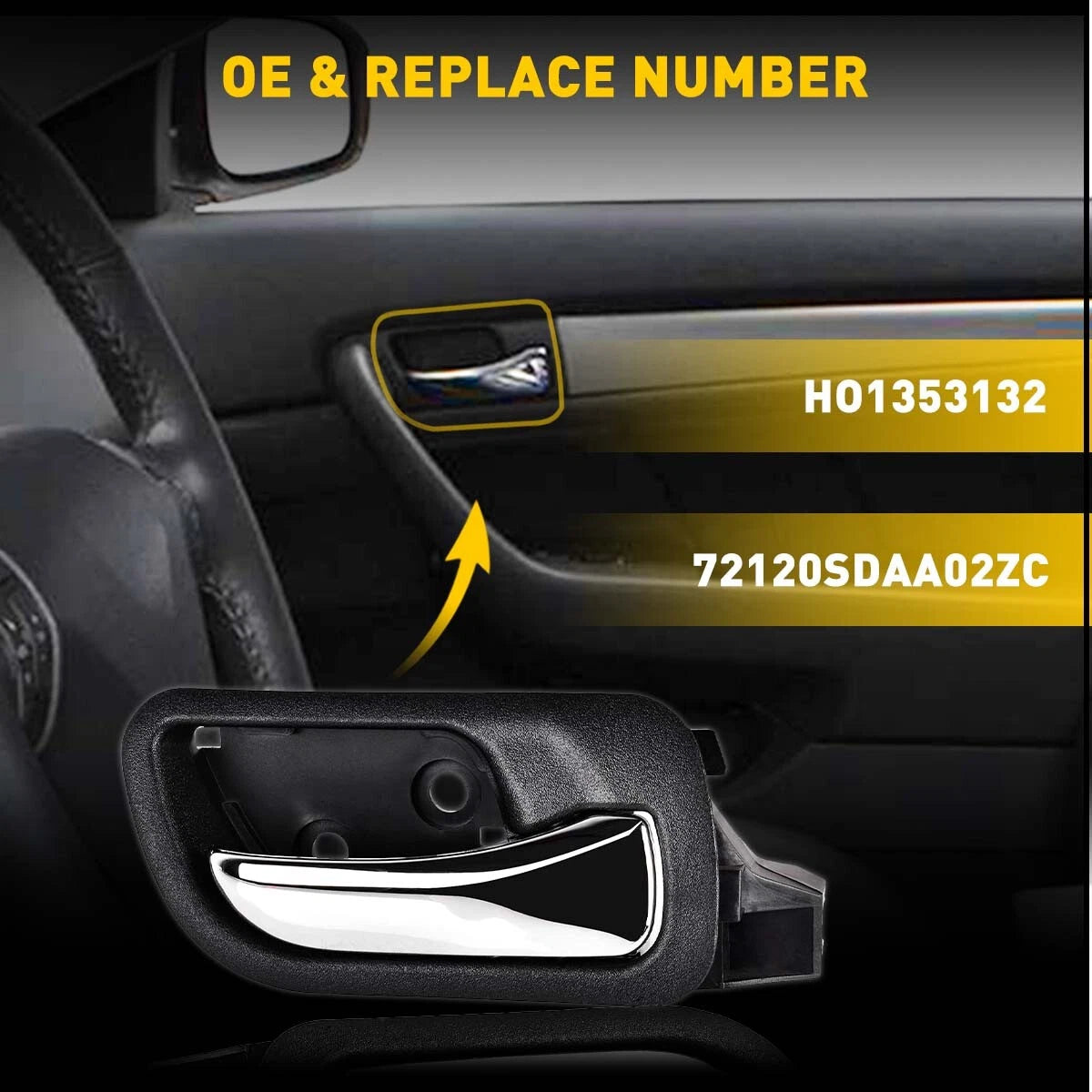 Interior Inner Door Handle for Honda Accord (2003-2007) Front Right