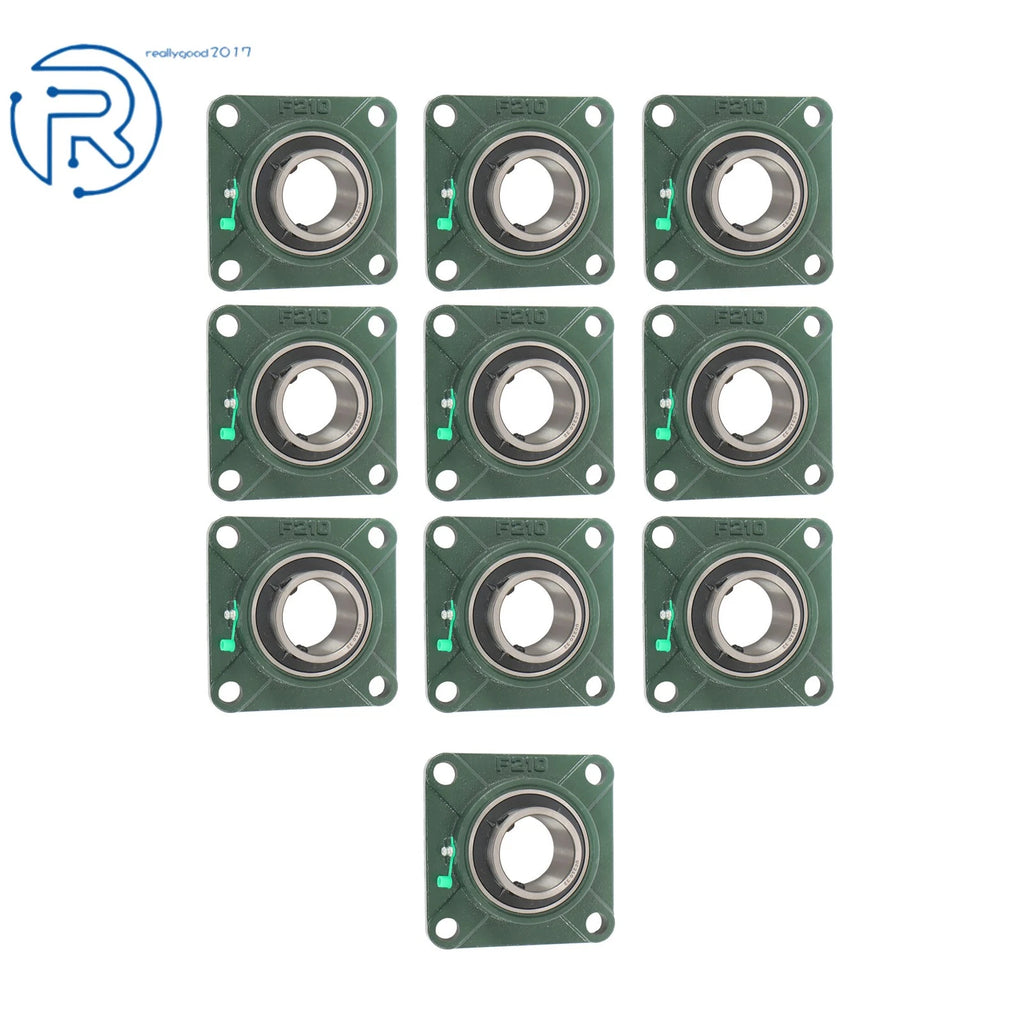 Set of 10 Pillow Block Flange Bearings for UCF210 (2" Bore)