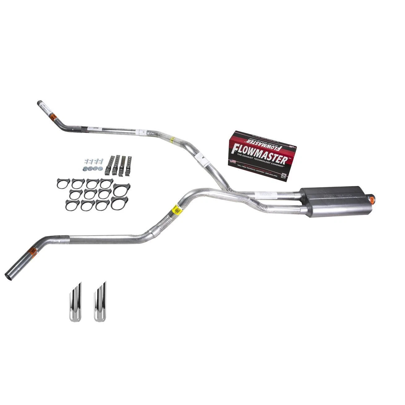 Dual Exhaust System for F150 (1998-2004) - 2.5" Pipe, Corner Exit