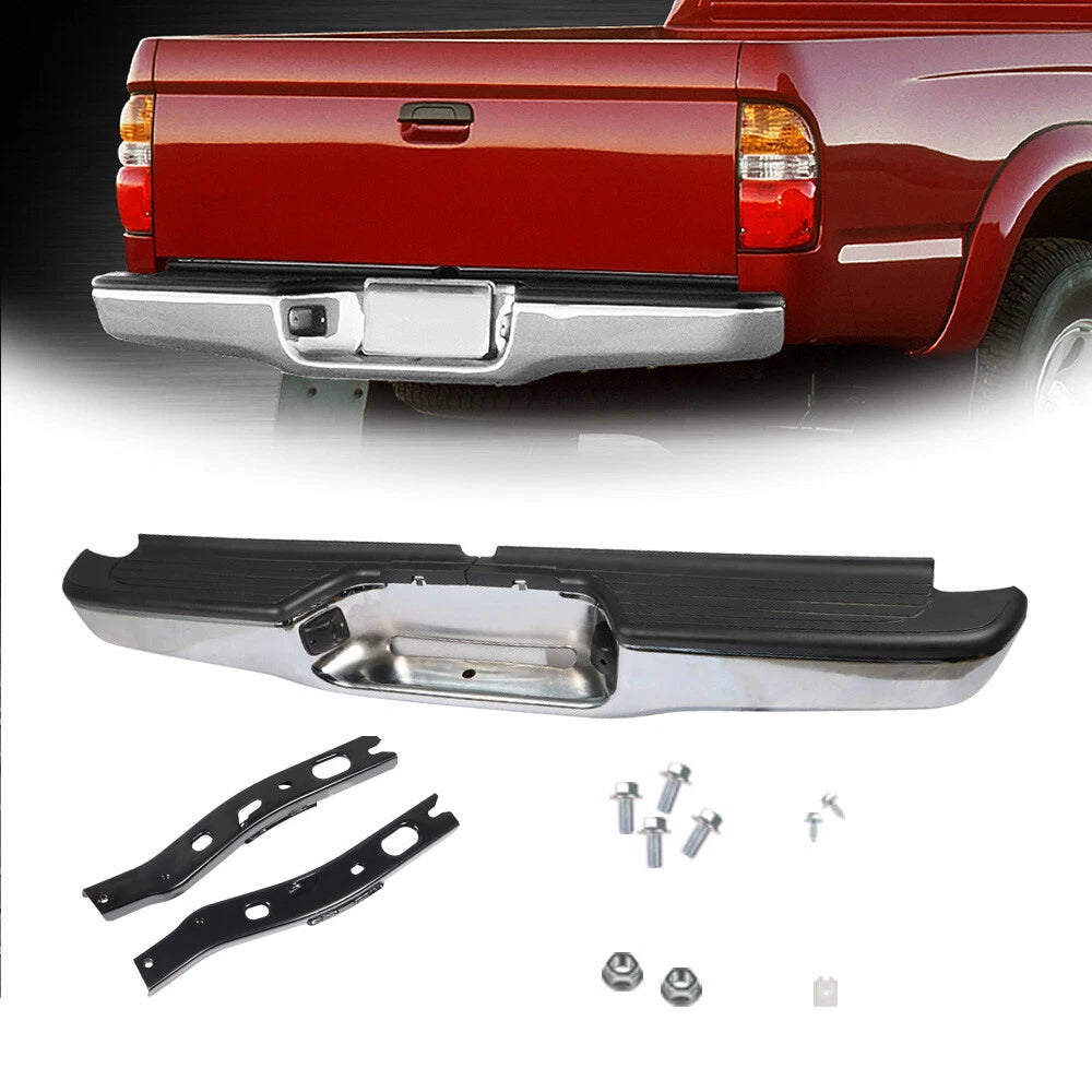 Chrome Rear Steel Step Bumper for Toyota Tacoma (1995–2004)