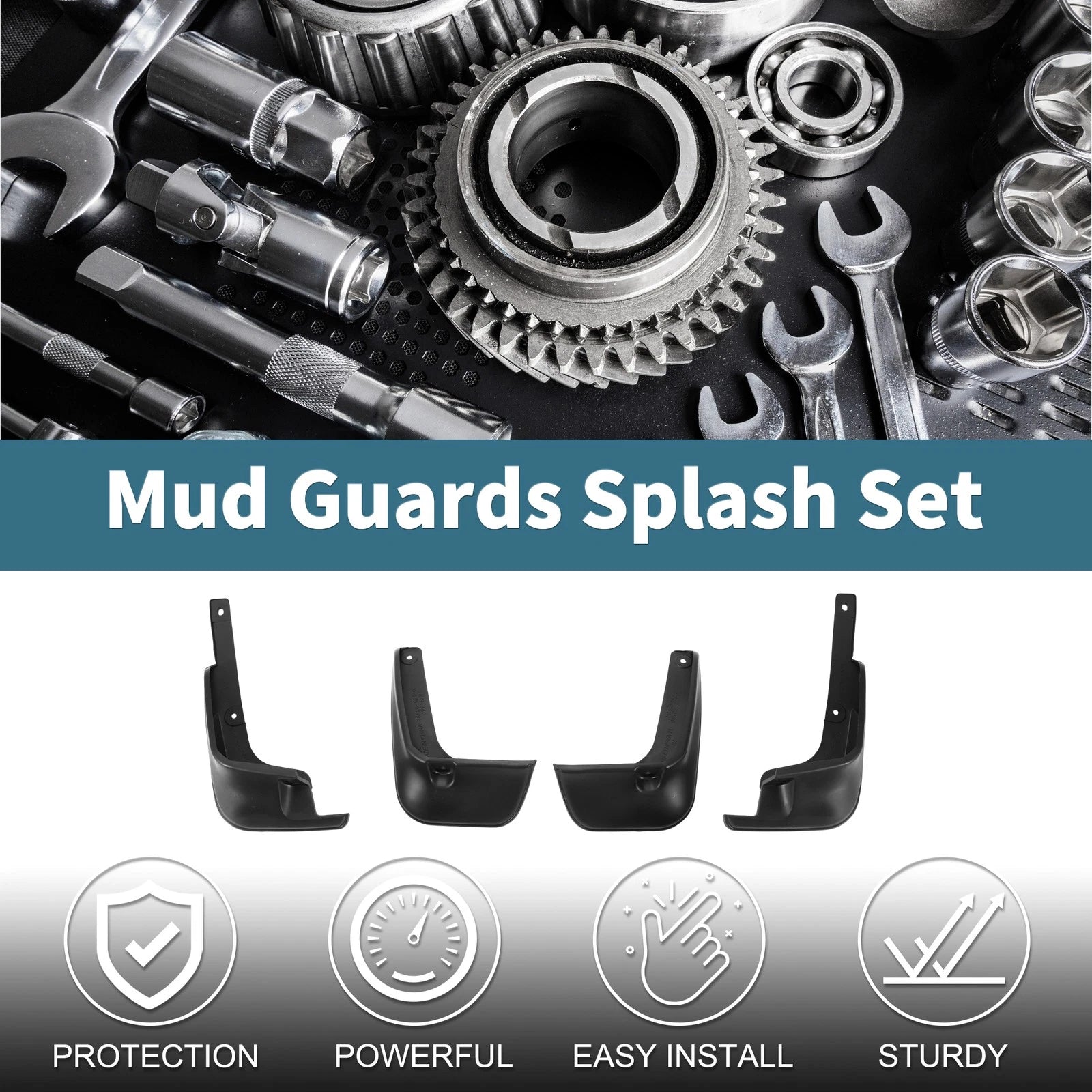 Set of 4 Mud Flaps Splash Guards for Toyota Ractis (2012–2018)