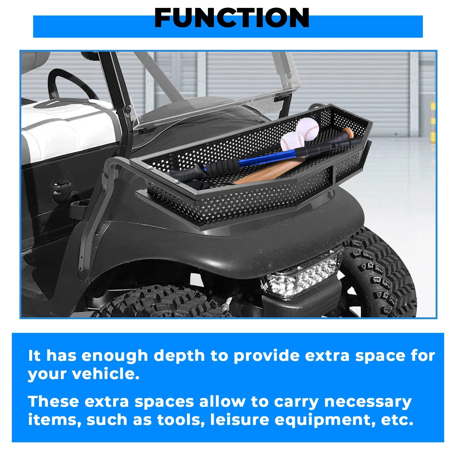 Front Clay Basket Storage Rack for Club Car Precedent Golf Cart (2004–Present)