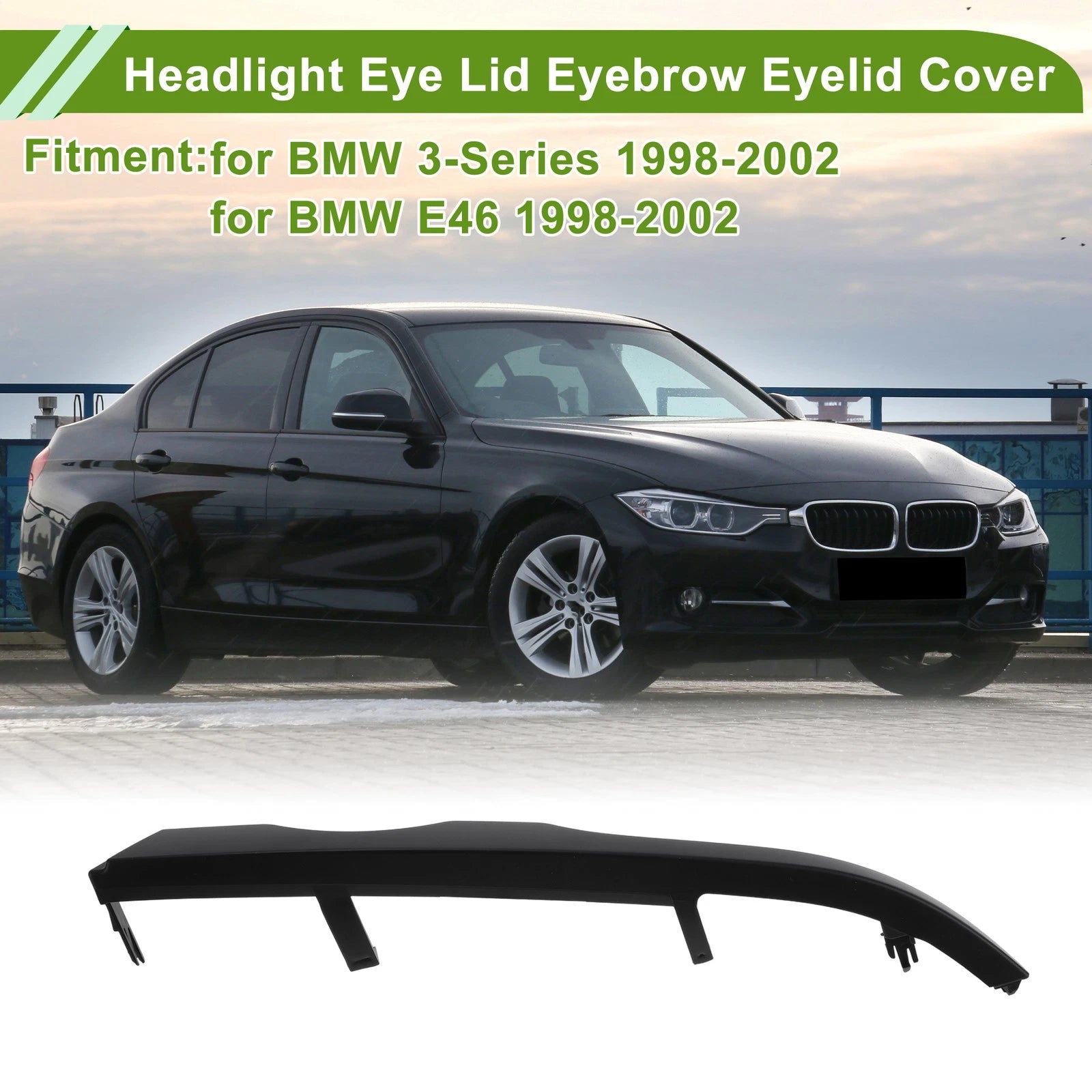 Headlight Eyebrow Eyelid Cover for BMW 3-Series (No.51138208679)