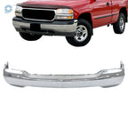 Chrome Split Front Bumper for GMC Yukon (2000–2006) Sierra 1500 2500 3500 (1999–2002)