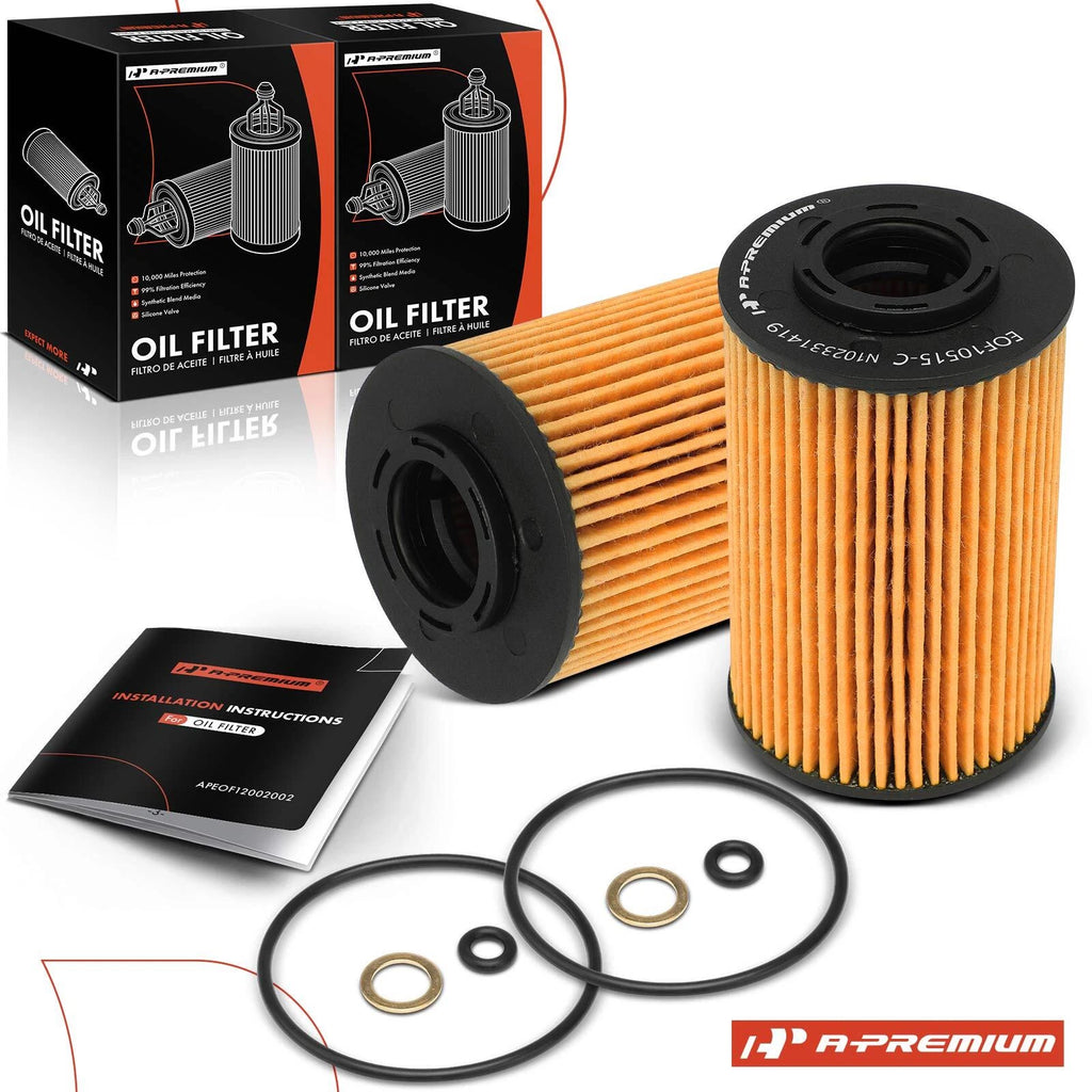 2X Engine Oil Filter for Hyundai Sonata (2009–2010) Kia Sorento (2008–2009)