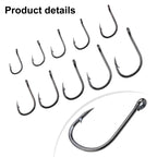 500100pcs High Carbon Steel Fishhook Set for Fishing