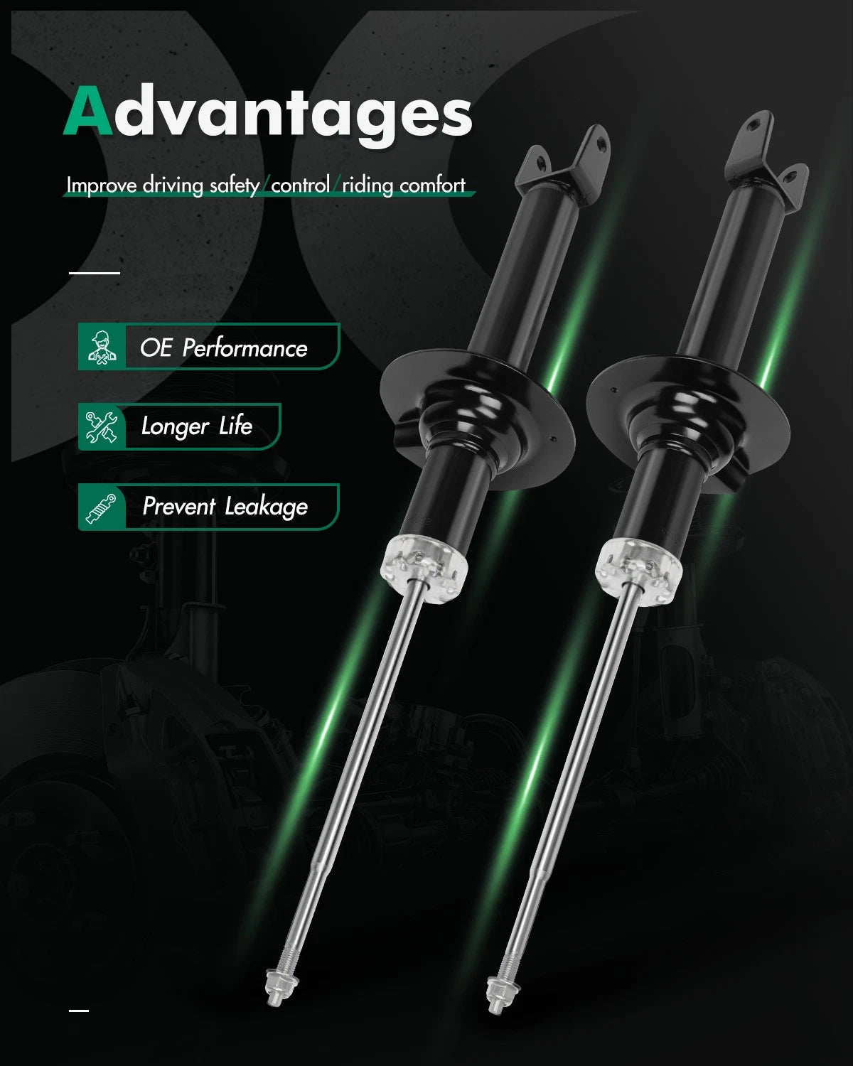 Rear Pair Shocks & Struts for Honda Accord (2008–2014)