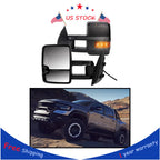 Power Heated Tow Mirrors with Dynamic LED Signal for Chevy Silverado GMC Sierra (2007–2013)