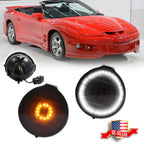 Smoked Switchback LED Front Bumper DRL Signal Lights for Pontiac Firebird (1998–2002)