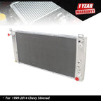 3-Row Aluminum Radiator for Chevy Silverado 1500 2500 HD (1999–2014)
