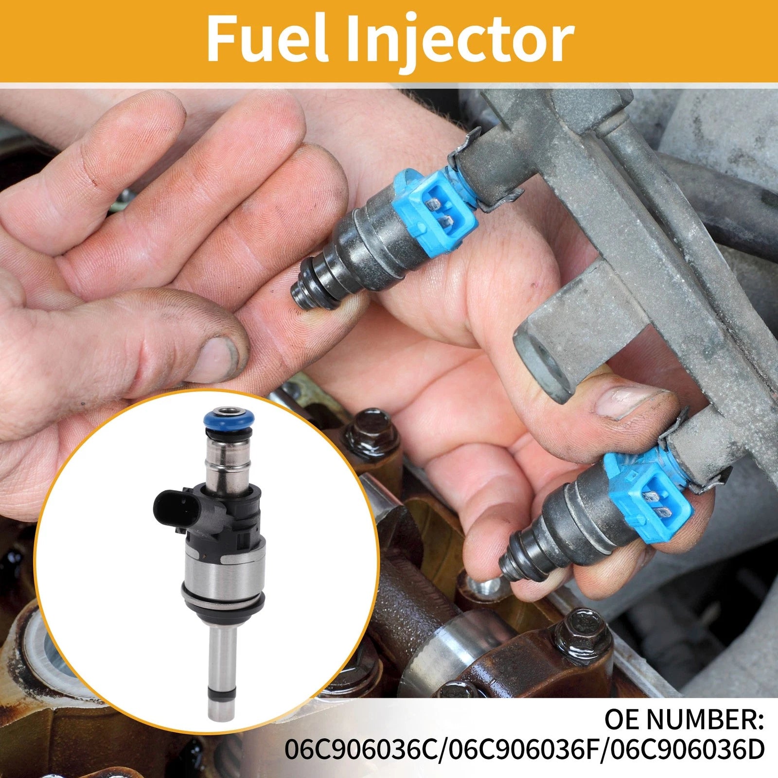 1 Pc No.06C906036C Fuel Injector for Audi A6 (2016–2018)