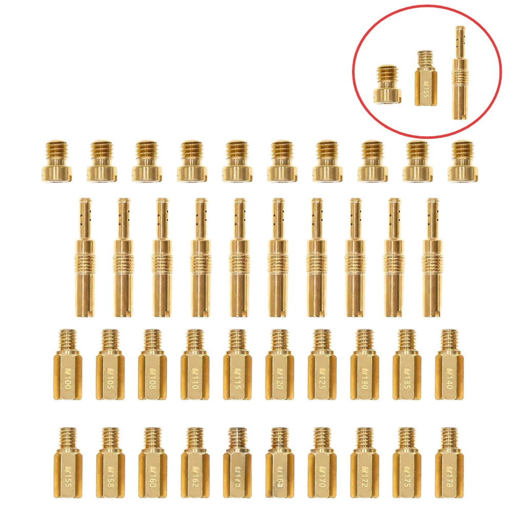 40-Piece Jet Kit for PWK CVK Carburetors (Slow Main Fuel Nozzles)