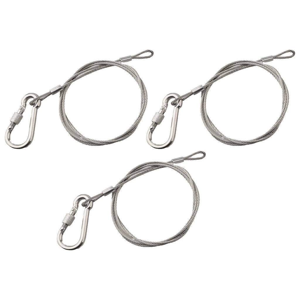 Stainless Steel Portable Wire Rope Lock Set with Eyelets for Safety Use