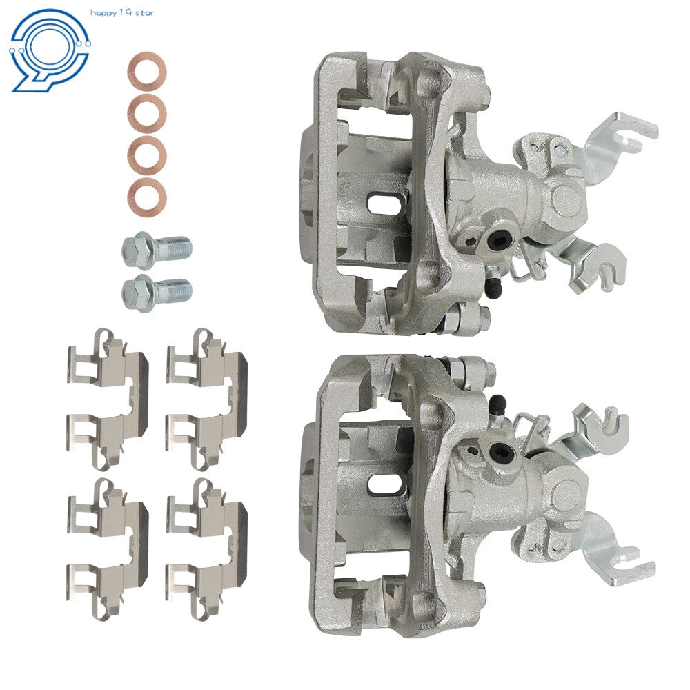 Set of 2 Rear Brake Calipers with Bracket for Ford Fusion Mazda 6 (2006–2013)