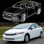 Windshield Molding Trim for Honda Civic (2006–2011)