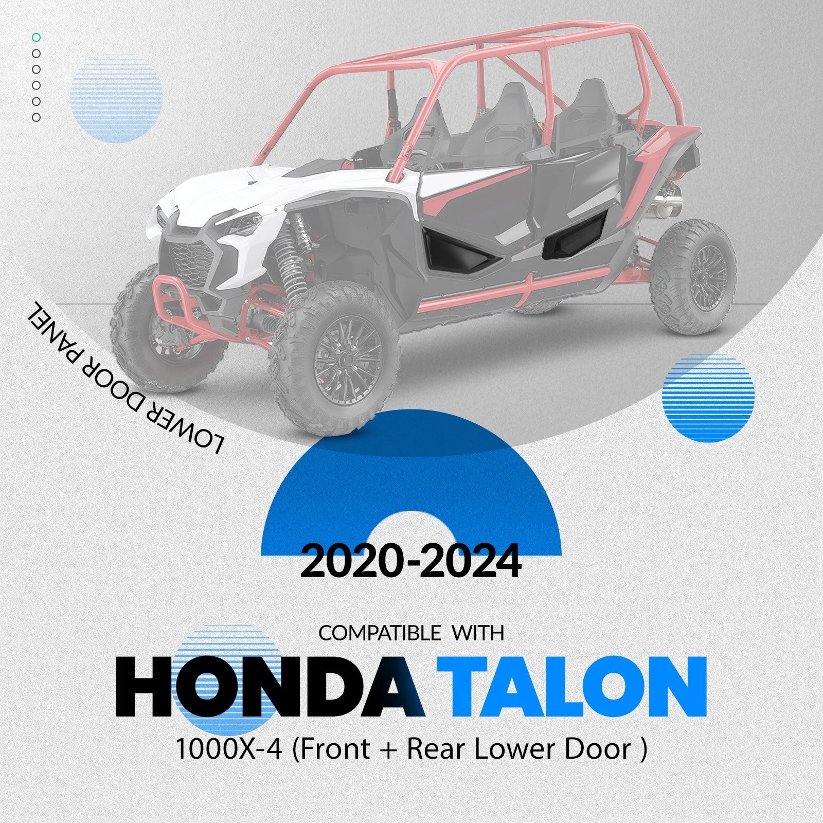 Front & Rear Lower Door Panels for Honda Talon 1000X-4 (2020–2024)