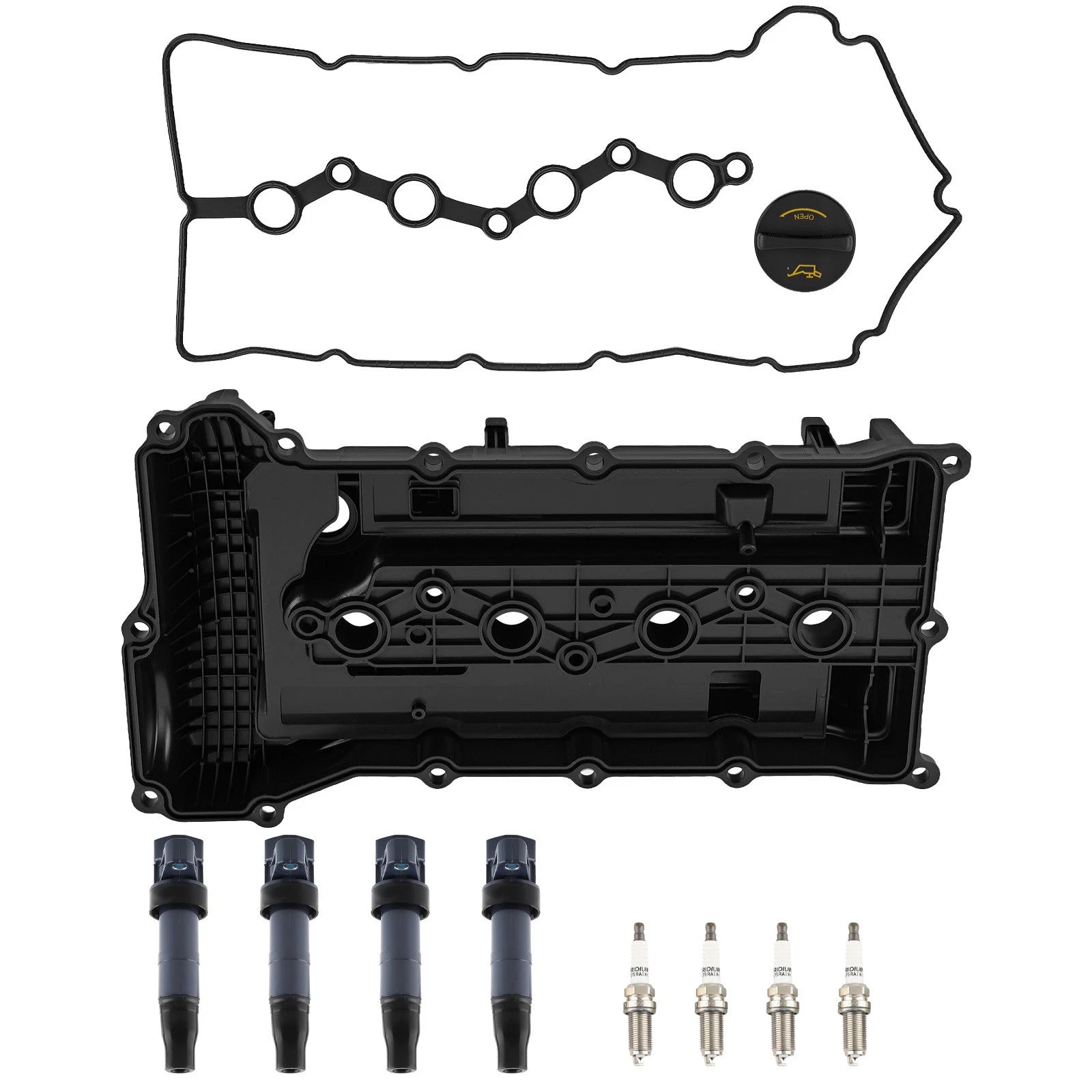 Engine Valve Cover with 4 Coil Plugs for Hyundai Tucson (2011–2013)